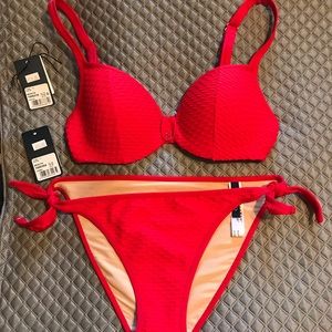 MARIE JO 2-Piece Swimsuit, Red, size SMALL